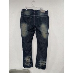 Black Lacquer Denim Dark Blue Jeans Mens Size 40